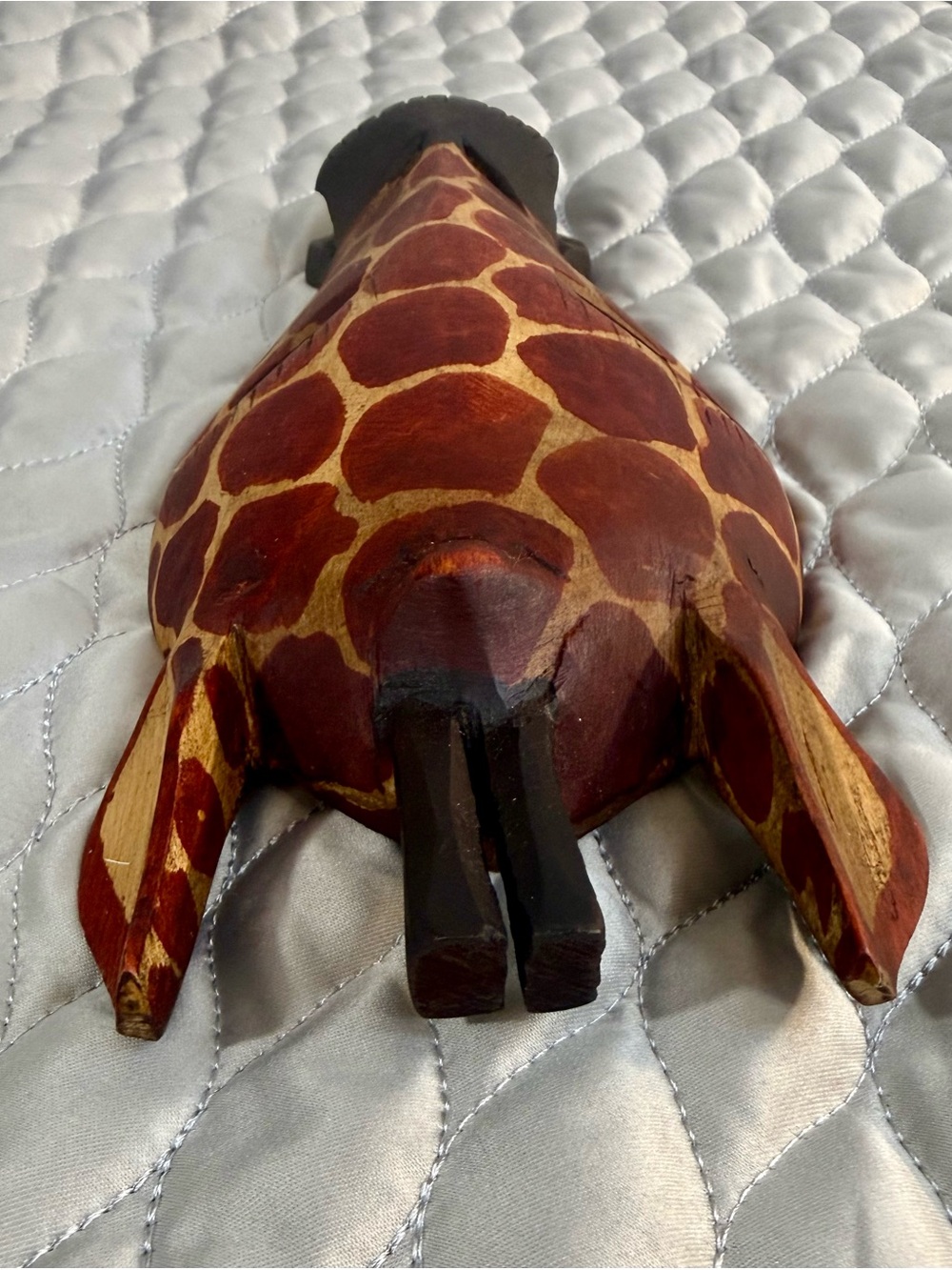 Handcrafted Giraffe Wall Mask — Red & Cream Decorative Accent - Picture 4 of 6